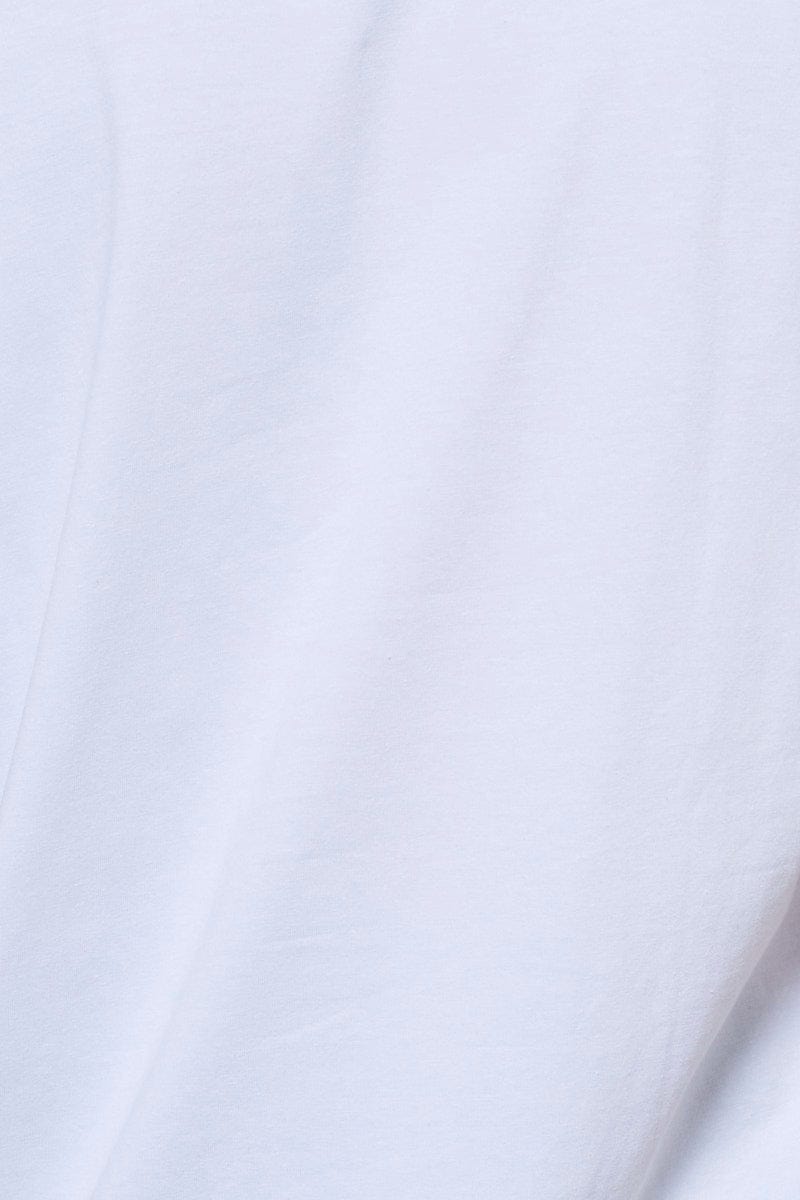 T-SHIRT White T Shirt Short Sleeve for Women by Ally